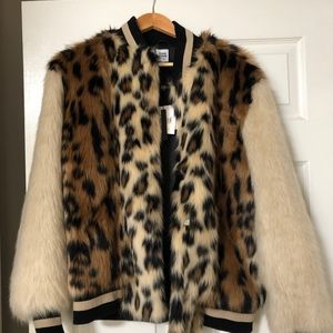 Opening Ceremony Leopard Varsity Jacket